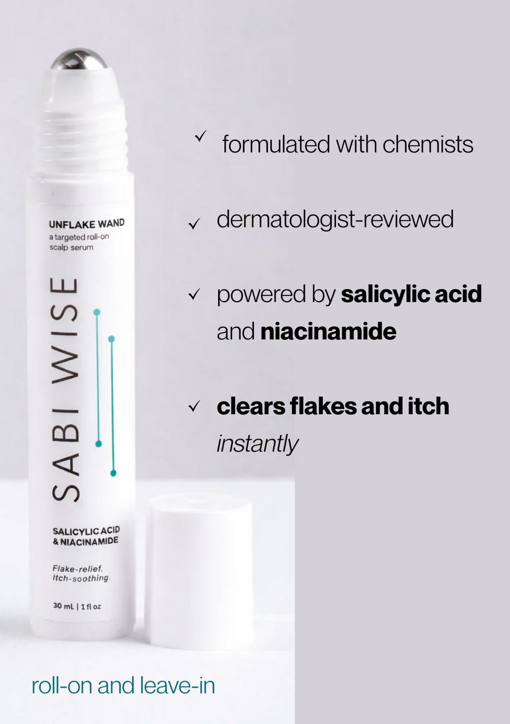 Unflake Wand™ | Scalp Exfoliant for Flakes & Buildup Between Wash Days